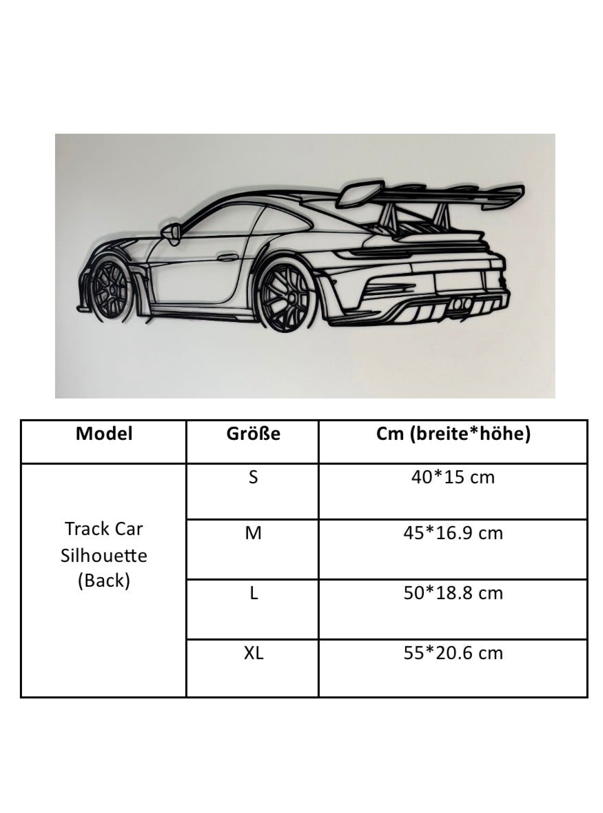Track Car Silhouette (Back)